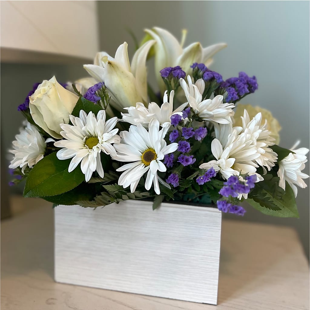 Beyond Blue Box Bouquet – Village Florist, Richmond KY