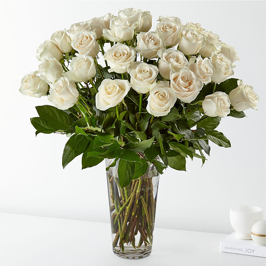 Long Stem White Rose Bouquet – Village Florist, Richmond KY