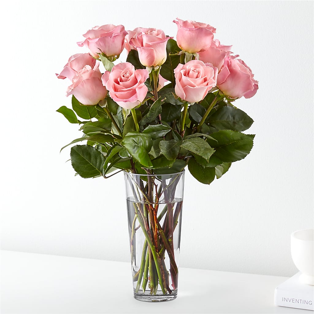 Long Stem Pink Rose Bouquet – Village Florist, Richmond KY