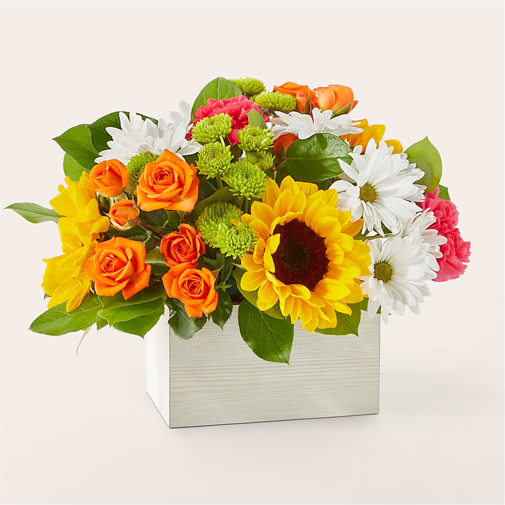 Sun-drenched Blooms Box Bouquet – Village Florist, Richmond KY
