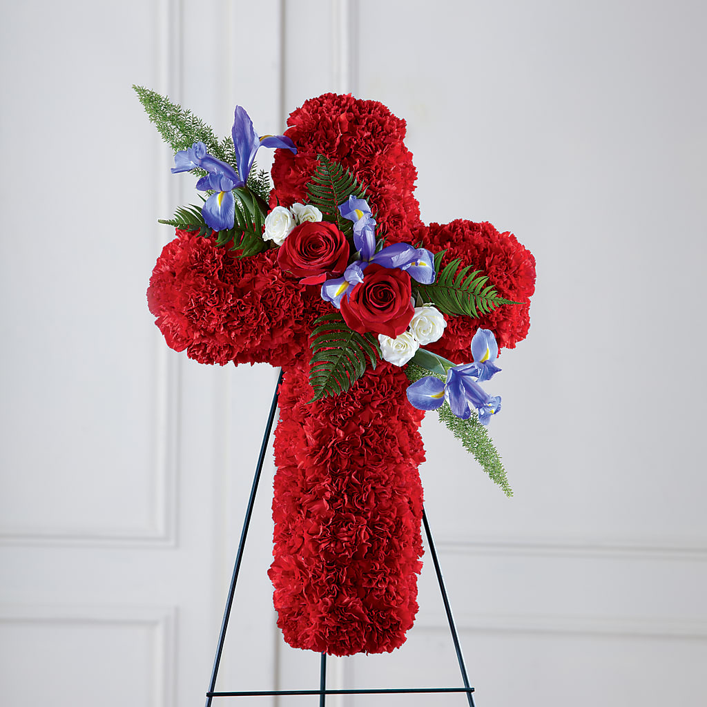 Faithful Hero Floral Cross – Village Florist, Richmond KY