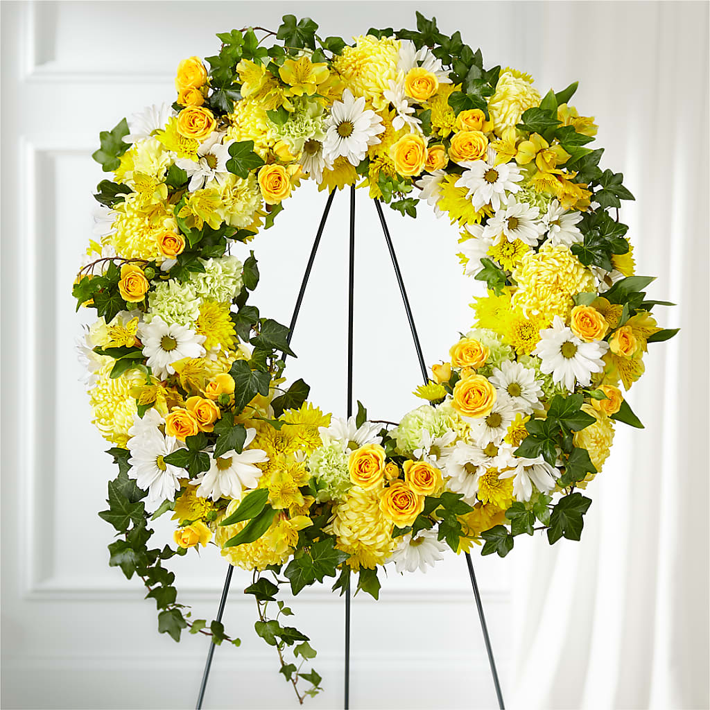 Golden Remembrance Wreath – Village Florist, Richmond KY