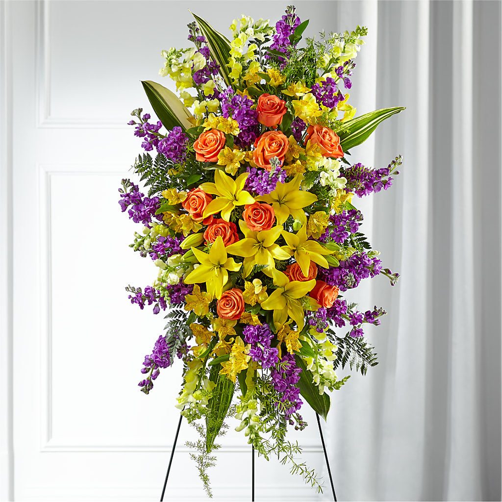 Thoughtful Prayers Standing Spray – Village Florist, Richmond KY