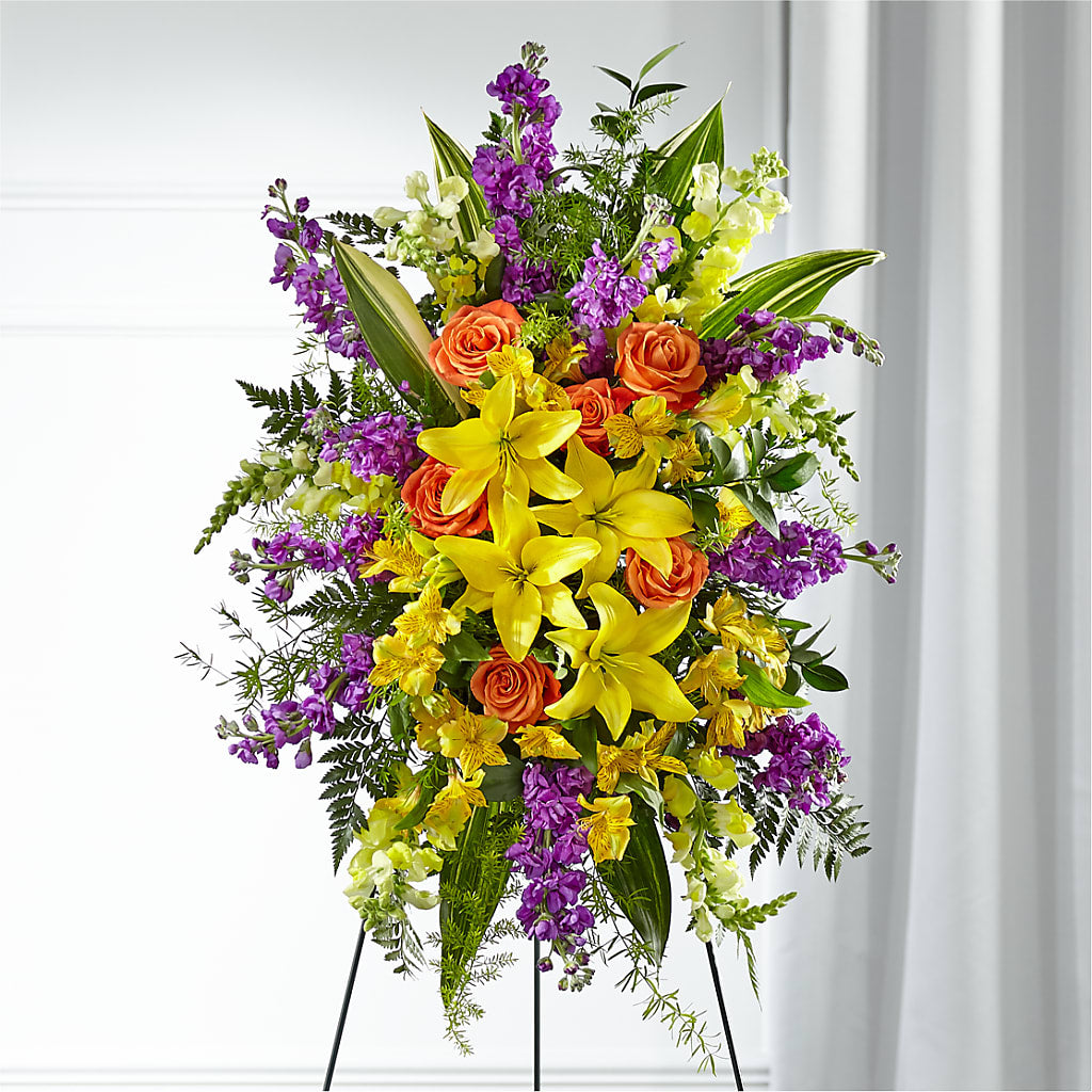 Thoughtful Prayers Standing Spray – Village Florist, Richmond KY