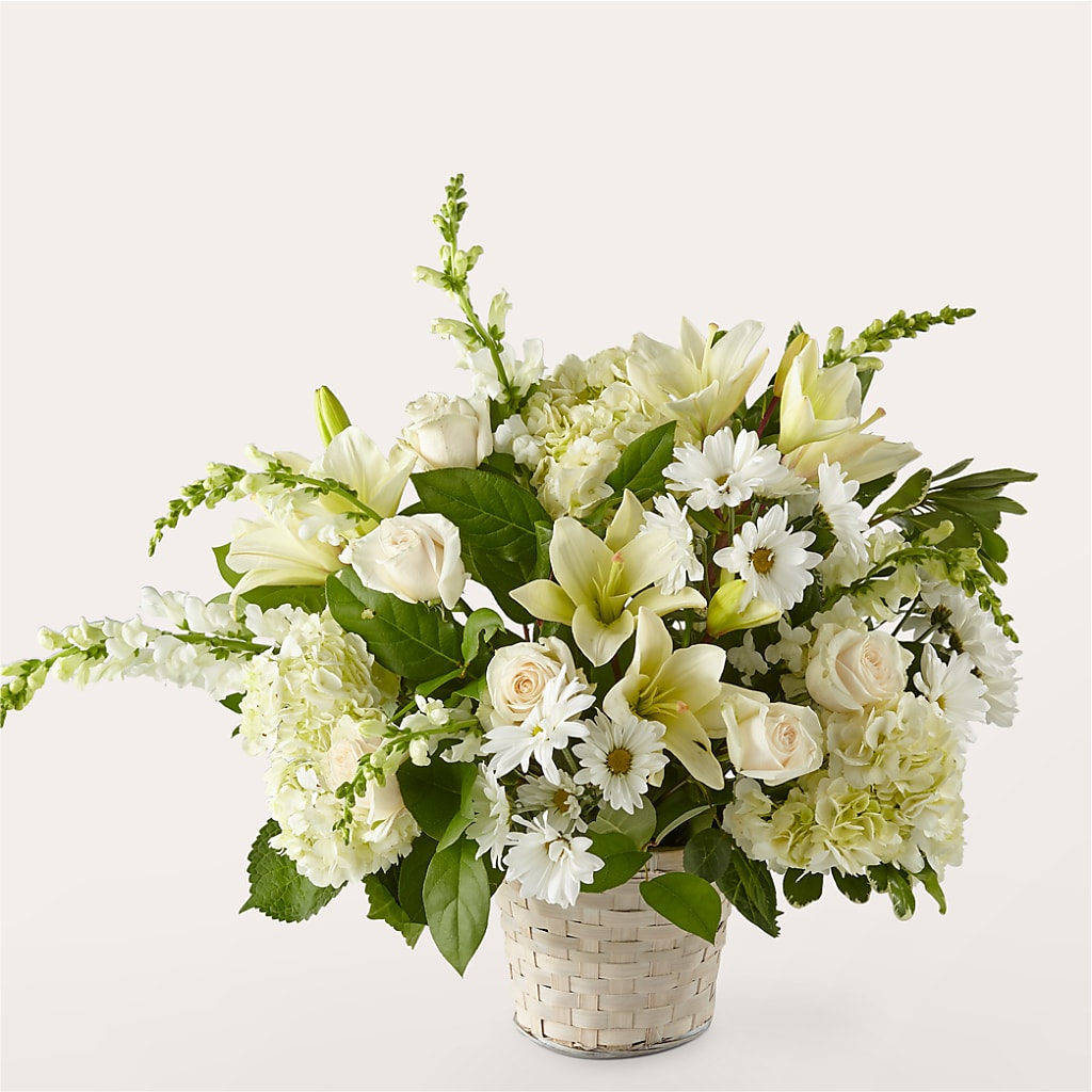 Ivory Elegance Floral Basket – Village Florist, Richmond KY