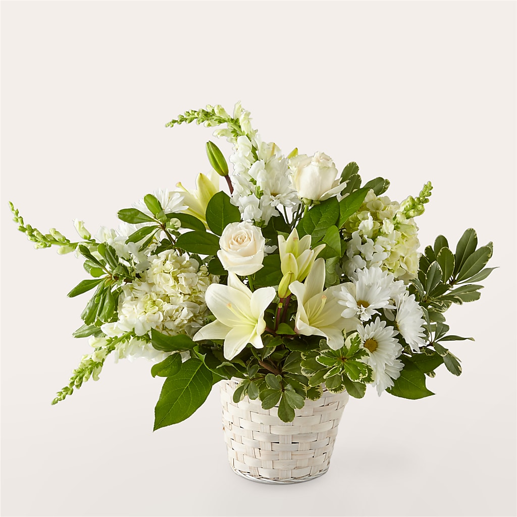 Ivory Elegance Floral Basket – Village Florist, Richmond KY