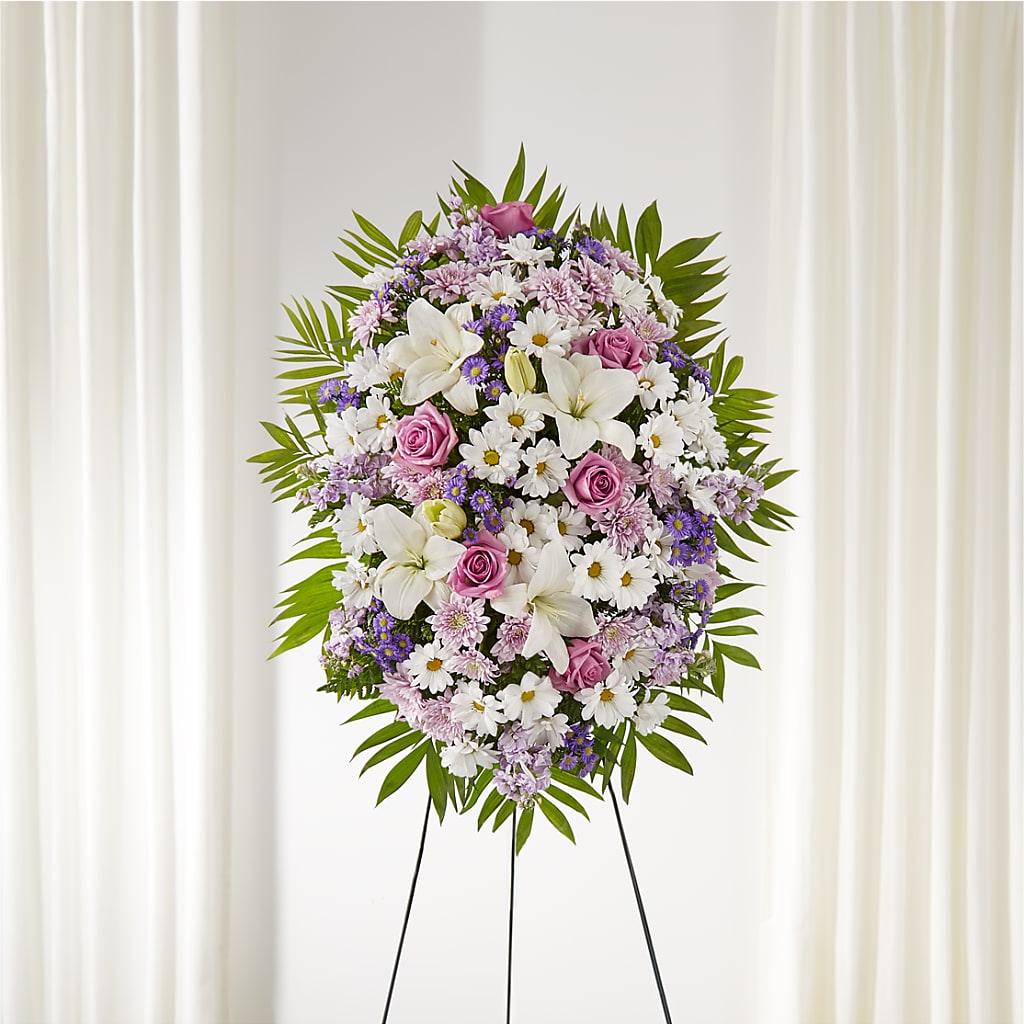 Surrounded by Love Standing Spray – Village Florist, Richmond KY