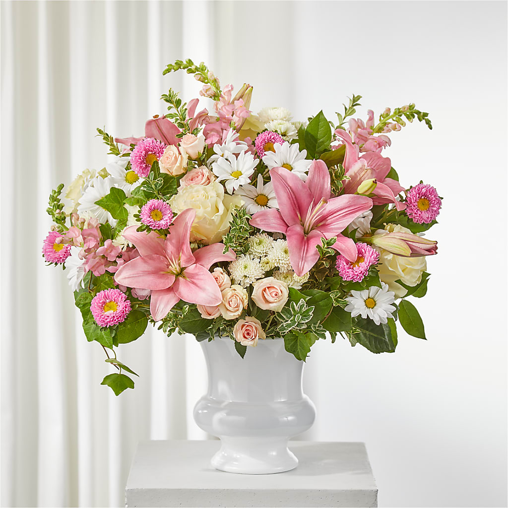 Empathetic Blooms Urn Arrangement – Village Florist, Richmond KY