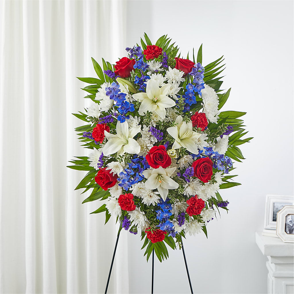 Cherished Service Standing Spray – Village Florist, Richmond KY