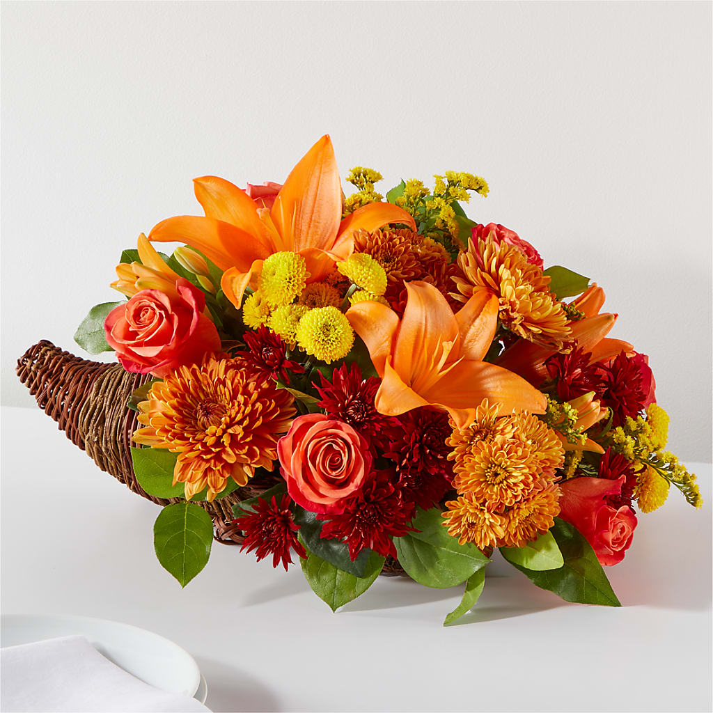 Bouquet of Blessings Cornucopia – Village Florist, Richmond KY