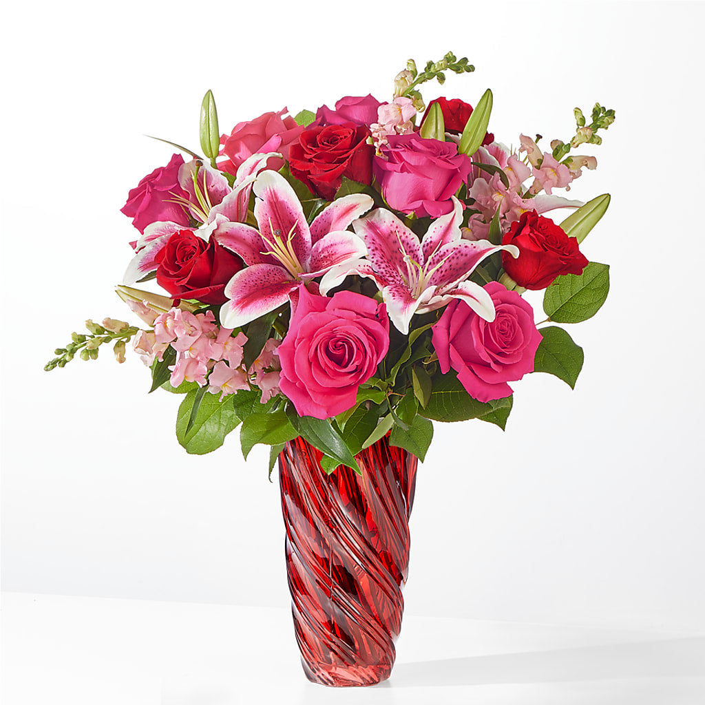 Always You Bouquet with Luxe Swirl Vase – Village Florist, Richmond KY