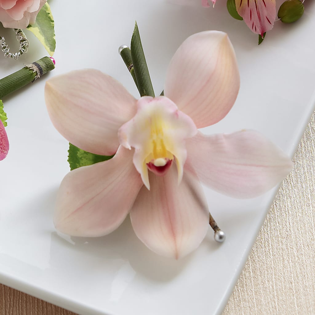 Pink Cymbidium Boutonniere – Village Florist, Richmond KY