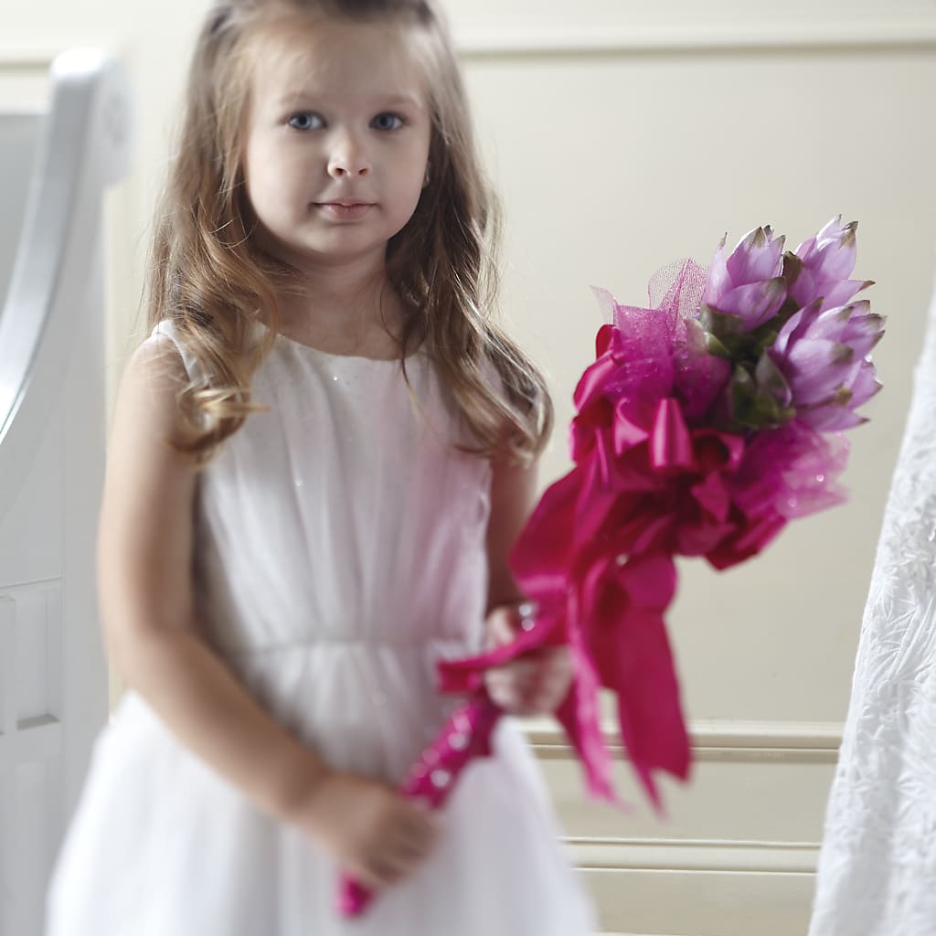 Sparkle Pink Flower Girl Bouquet – Village Florist, Richmond KY