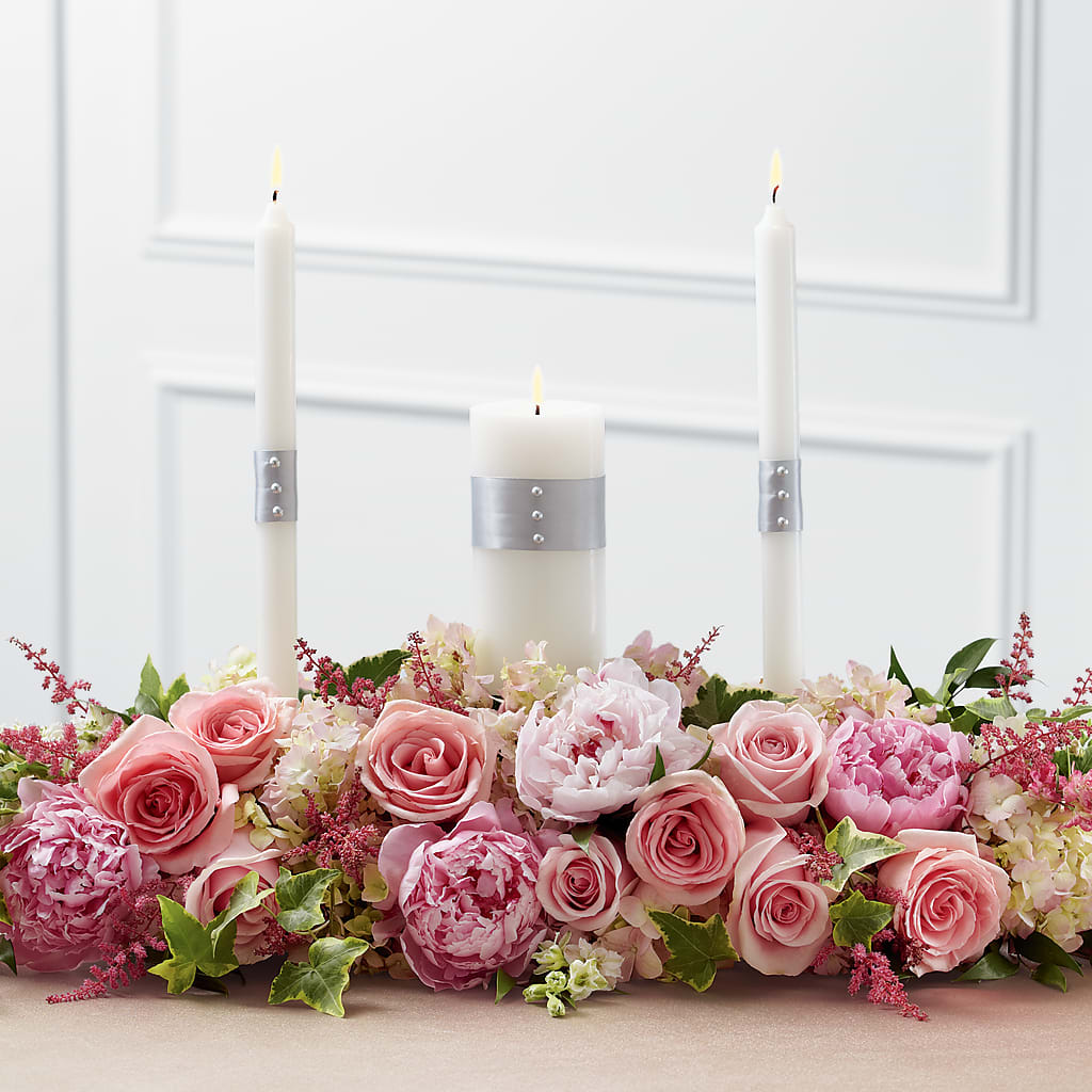 Worldwide Romance Unity Candle Arrangement – Village Florist, Richmond KY