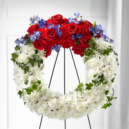 Patriotic Passion Wreath –  Village Florist, Richmond KY