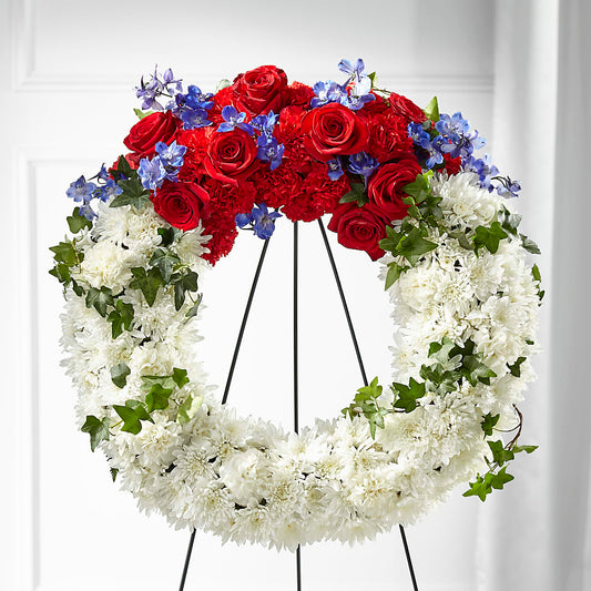 Patriotic Passion Wreath –  Village Florist, Richmond KY