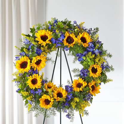 Bright Rays Wreath –  Village Florist, Richmond KY