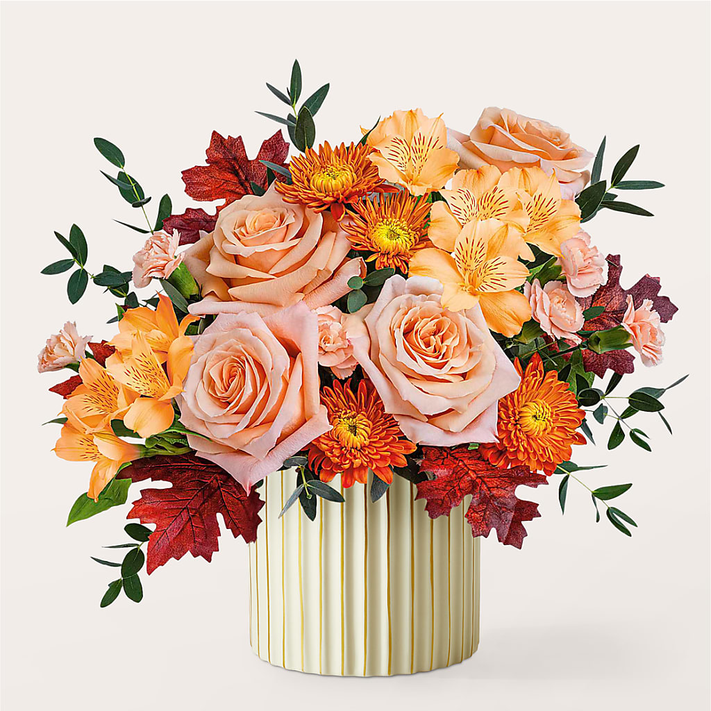 Spiced Latte Bouquet with Ivory Vase –  Village Florist, Richmond KY
