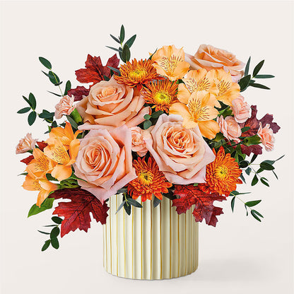 Spiced Latte Bouquet with Ivory Vase –  Village Florist, Richmond KY