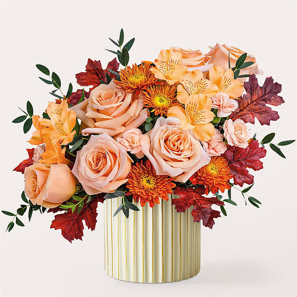 Spiced Latte Bouquet with Ivory Vase –  Village Florist, Richmond KY