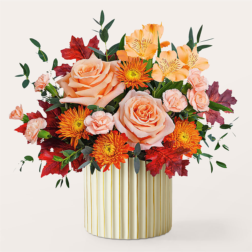 Spiced Latte Bouquet with Ivory Vase –  Village Florist, Richmond KY