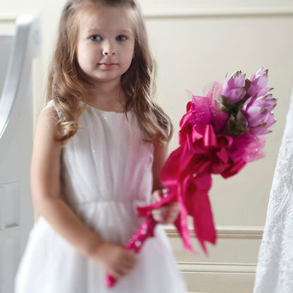 Sparkle Pink Flower Girl Bouquet –  Village Florist, Richmond KY